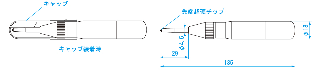 製品情報｜超硬チップ付自動ポンチ  M｜新潟精機株式会社｜新潟精機株式会社は、レベルニック（デジタル水準器）・ピンゲージ・リングゲージなどの測定工具、エアパーツなどのDIY製品の製造・販売メーカーです。測定工具・DIY製品は新潟精機株式会社におまかせください。